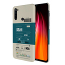 Delhi ticket Printed Slim Cases and Cover for Redmi Note 8