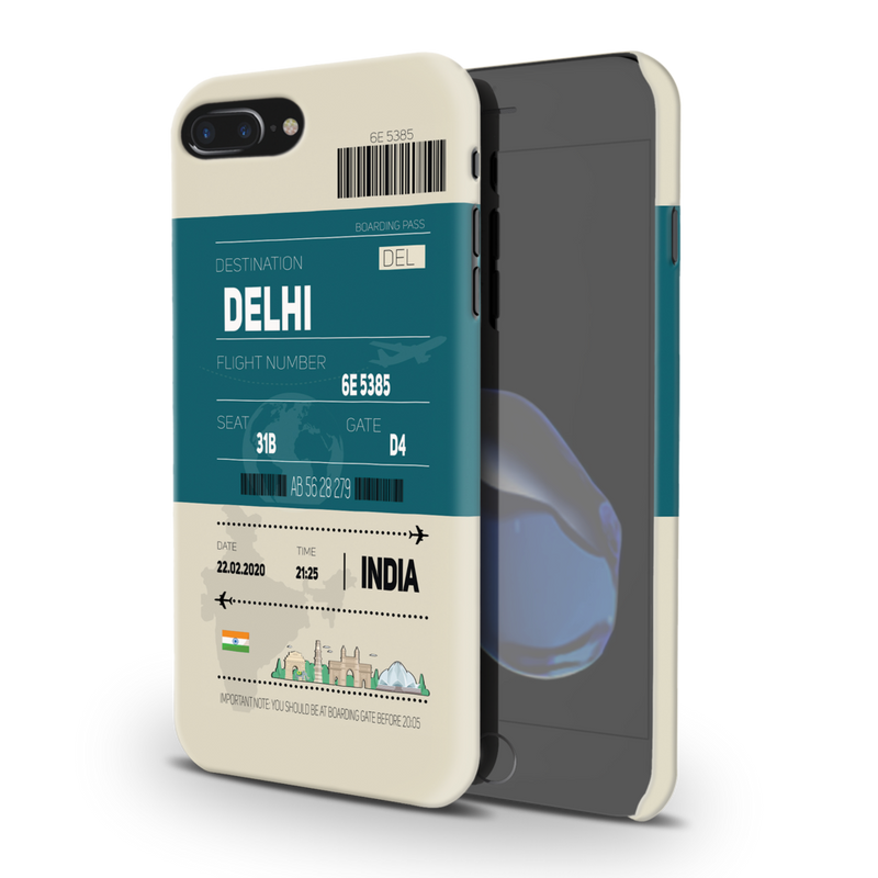 Delhi ticket Printed Slim Cases and Cover for iPhone 7 Plus