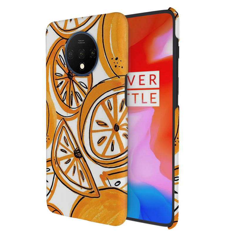 Orange Lemon Printed Slim Cases and Cover for OnePlus 7T