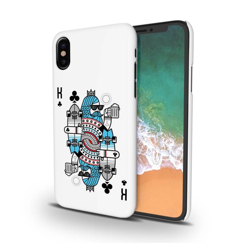 King 2 Card Printed Slim Cases and Cover for iPhone X