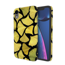 Yellow Leafs Printed Slim Cases and Cover for iPhone XR