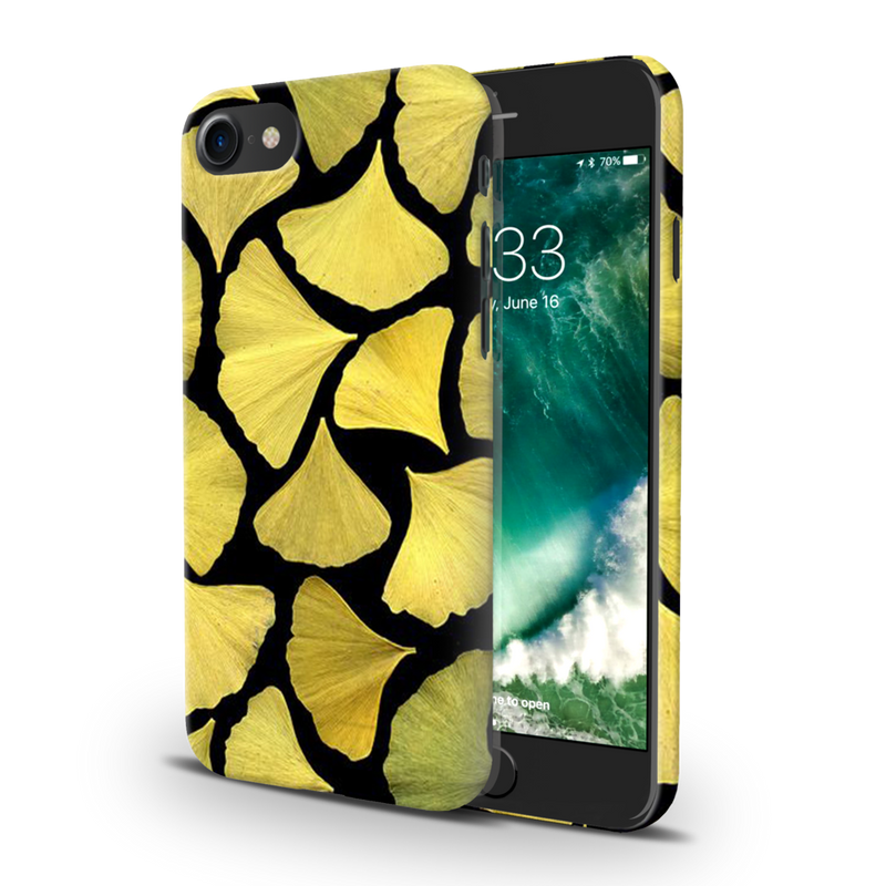 Yellow Leafs Printed Slim Cases and Cover for iPhone 7
