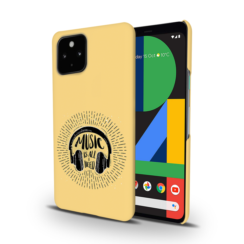 Music is all i need Printed Slim Cases and Cover for Pixel 4A