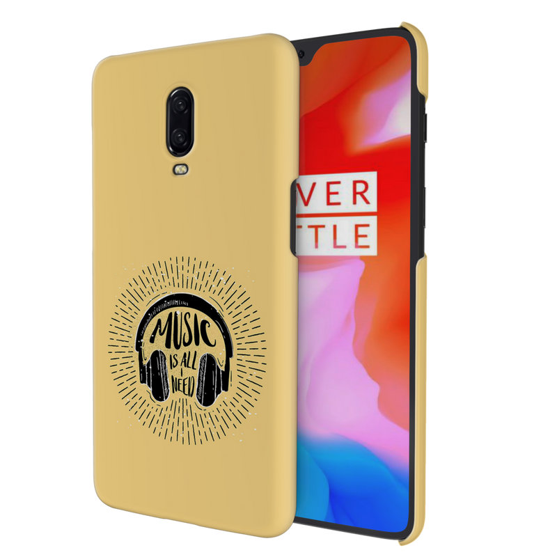Music is all i need Printed Slim Cases and Cover for OnePlus 6T