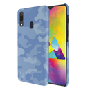 Blue and White Camouflage Printed Slim Cases and Cover for Galaxy A20