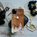 Wood Surface and Snowflakes Pattern Mobile Case Cover For Iphone 11 Pro Max