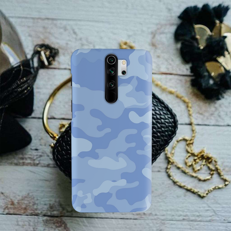 Blue and White Camouflage Printed Slim Cases and Cover for Redmi Note 8 Pro