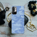 Blue and White Camouflage Printed Slim Cases and Cover for Redmi Note 10T