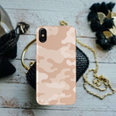 Cream and White Camouflage Printed Slim Cases and Cover for iPhone X