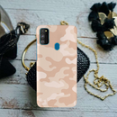 Cream and White Camouflage Printed Slim Cases and Cover for Galaxy M30S