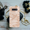 Cream and White Camouflage Printed Slim Cases and Cover for Galaxy S10E