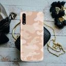 Cream and White Camouflage Printed Slim Cases and Cover for Galaxy A70