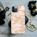 Cream and White Camouflage Printed Slim Cases and Cover for iPhone 12 Pro Max