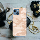 Cream and White Camouflage Printed Slim Cases and Cover for iPhone 13