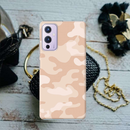 Cream and White Camouflage Printed Slim Cases and Cover for OnePlus 9