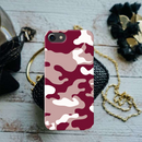 Maroon and White Camouflage Printed Slim Cases and Cover for iPhone 7