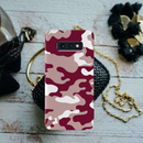 Maroon and White Camouflage Printed Slim Cases and Cover for Galaxy S10E