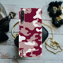 Maroon and White Camouflage Printed Slim Cases and Cover for Redmi A3