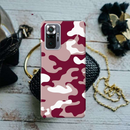 Maroon and White Camouflage Printed Slim Cases and Cover for Redmi Note 10 Pro Max