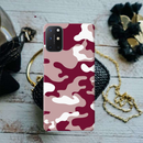 Maroon and White Camouflage Printed Slim Cases and Cover for OnePlus 8T