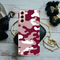 Maroon and White Camouflage Printed Slim Cases and Cover for Galaxy S21