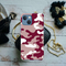 Maroon and White Camouflage Printed Slim Cases and Cover for iPhone 13 Mini