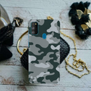 Olive Green and White Camouflage Printed Slim Cases and Cover for Galaxy M30S