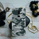 Olive Green and White Camouflage Printed Slim Cases and Cover for OnePlus 6