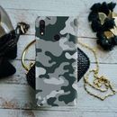 Olive Green and White Camouflage Printed Slim Cases and Cover for Redmi Note 7 Pro
