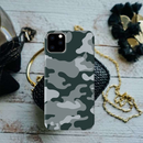 Olive Green and White Camouflage Printed Slim Cases and Cover for iPhone 11 Pro Max