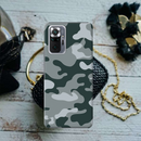 Olive Green and White Camouflage Printed Slim Cases and Cover for Redmi Note 10 Pro