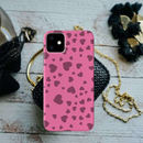 Pink Hearts Printed Slim Cases and Cover for iPhone 11