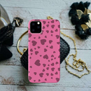 Pink Hearts Printed Slim Cases and Cover for iPhone 11 Pro