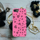 Pink Hearts Printed Slim Cases and Cover for iPhone 8