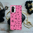 Pink Hearts Printed Slim Cases and Cover for Redmi Note 10