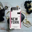 New York ticket Printed Slim Cases and Cover for iPhone XR