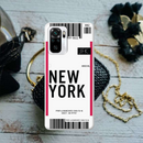 New York ticket Printed Slim Cases and Cover for Redmi Note 10