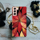 Red Leaf Printed Slim Cases and Cover for Galaxy S21 Plus