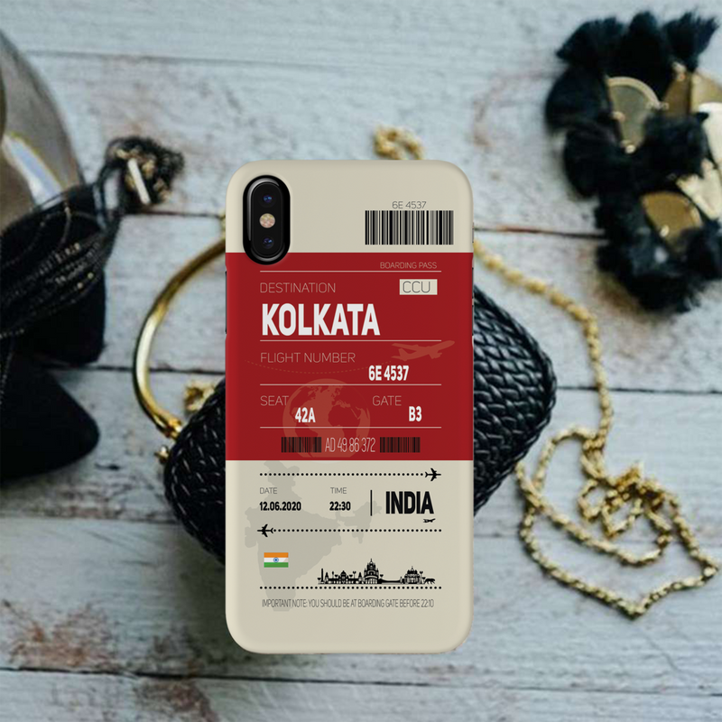 Kolkata ticket Printed Slim Cases and Cover for iPhone XS