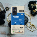 Mumbai ticket Printed Slim Cases and Cover for OnePlus 9 Pro