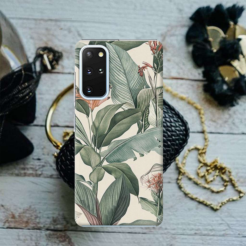 Green Leafs Printed Slim Cases and Cover for Galaxy S20