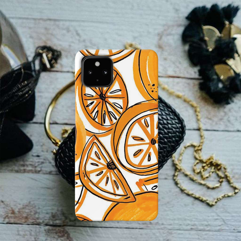 Orange Lemon Printed Slim Cases and Cover for Pixel 4A