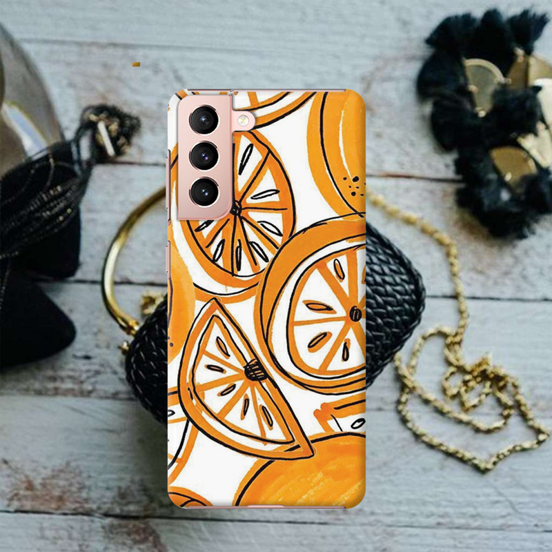 Orange Lemon Printed Slim Cases and Cover for Galaxy S21