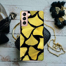 Yellow Leafs Printed Slim Cases and Cover for Galaxy S21
