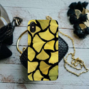 Yellow Leafs Printed Slim Cases and Cover for iPhone X
