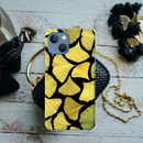 Yellow Leafs Printed Slim Cases and Cover for iPhone 13 Mini