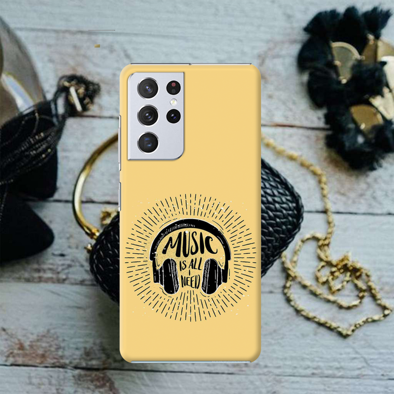 Music is all i need Printed Slim Cases and Cover for Galaxy S21 Ultra