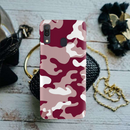 Maroon and White Camouflage Printed Slim Cases and Cover for Galaxy A30