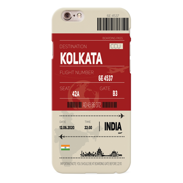 Kolkata ticket Printed Slim Cases and Cover for iPhone 6