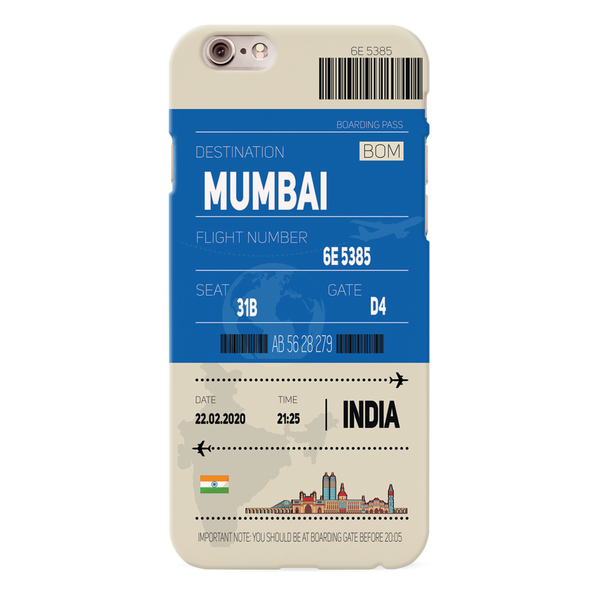 Mumbai ticket Printed Slim Cases and Cover for iPhone 6